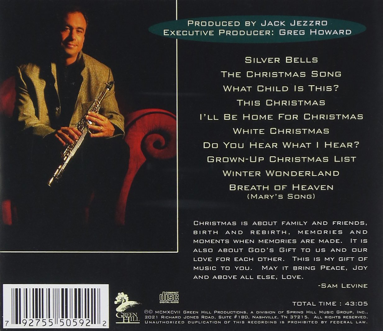 Sam Levine - Christmas Saxophone (CD)